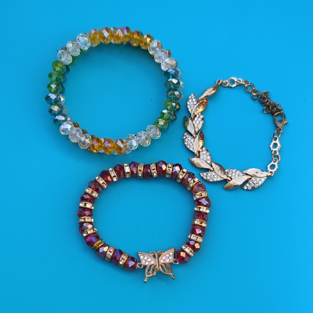 Elegant Multicolor Beaded Bracelet Set